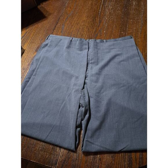 40x32 Van Heusen Grey Flat Front Casual Dress Suit Tuxedo Formal Wear Pants - Picture 3 of 4